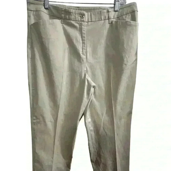 Jones New York Women's Beige Dress Khaki Pants Size 16 Straight Leg Casual - Picture 4 of 8
